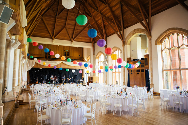 Bedford School Multicoloured Fun Creative Wedding http://www.catlaneweddings.com/