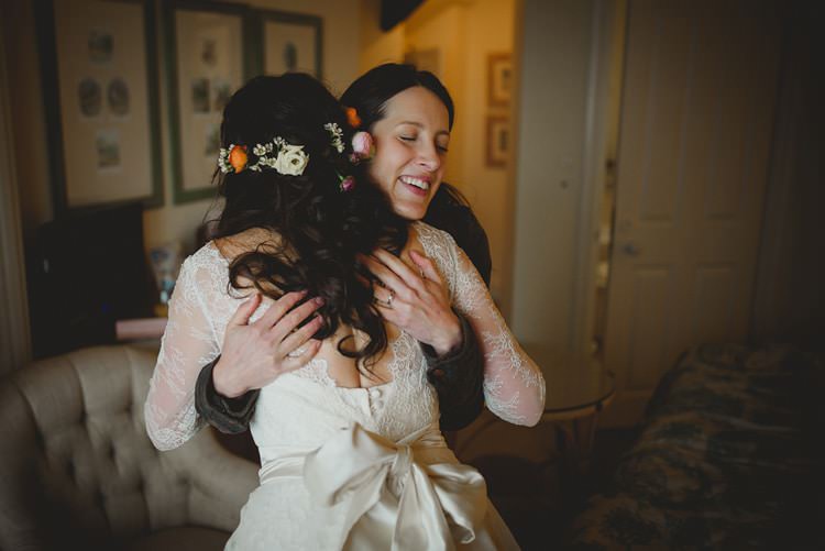 Lyn Ashworth Dress Gown Bride Bridal Lace Sleeves Flowers Hair Indie Rustic Beach Marquee Wedding http://www.abiriley.co.uk/