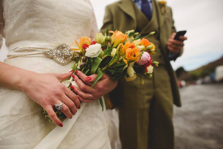 Colourful Bouquet Bride Bridal Flowers Indie Rustic Beach Marquee Wedding http://www.abiriley.co.uk/