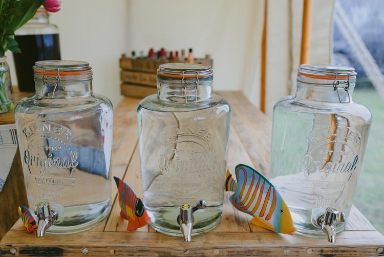 Kilner Drink Dispenser Indie Rustic Beach Marquee Wedding http://www.abiriley.co.uk/