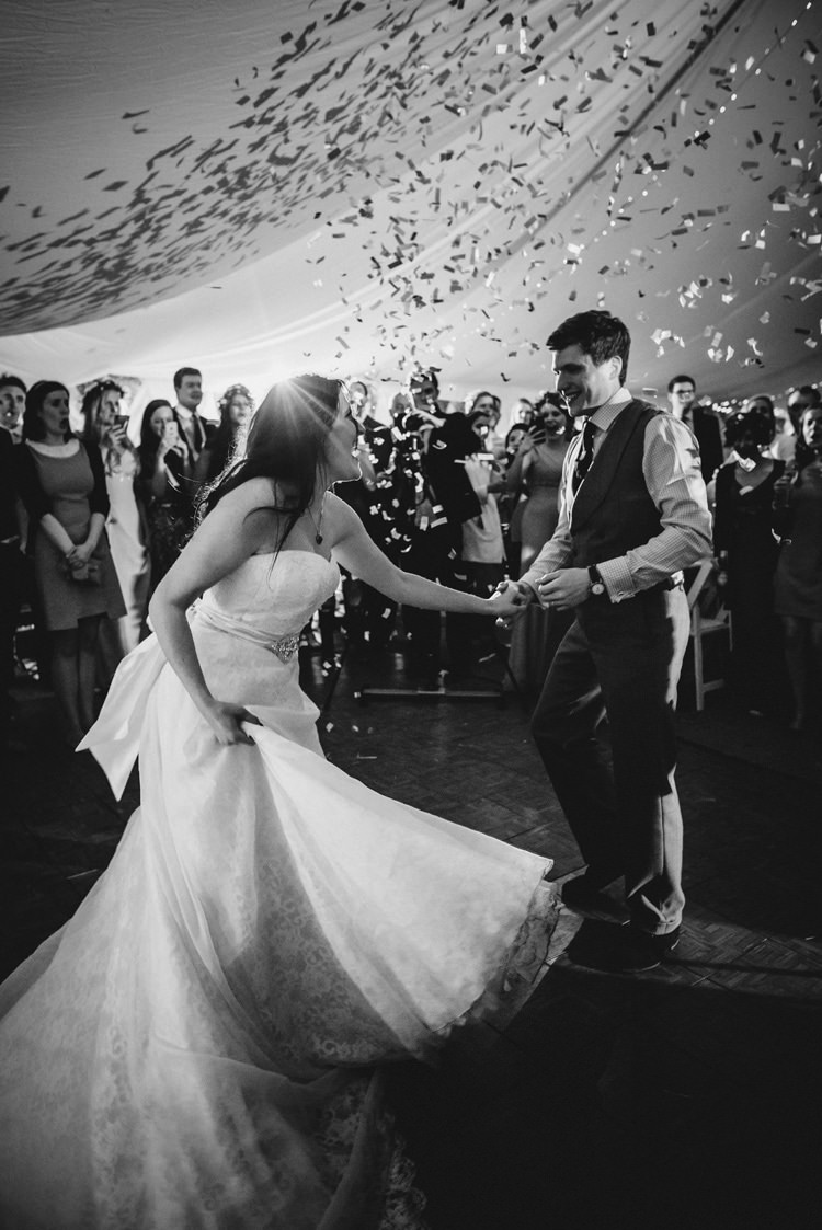 Confetti Cannon Indie Rustic Beach Marquee Wedding http://www.abiriley.co.uk/