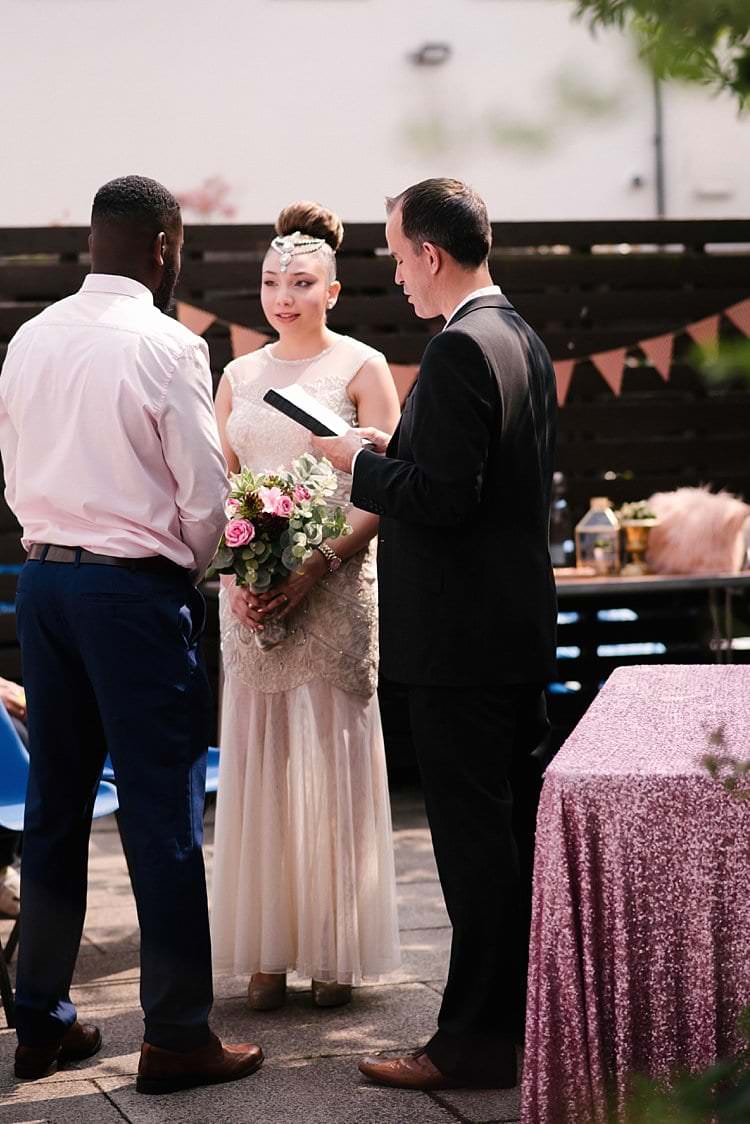 Tropical 1920s Pink Budget Wedding http://lilysawyer.com/