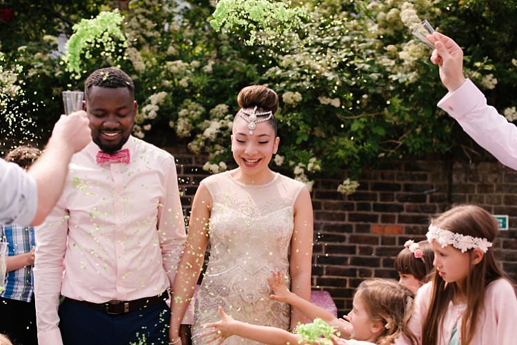 Tropical 1920s Pink Budget Wedding http://lilysawyer.com/