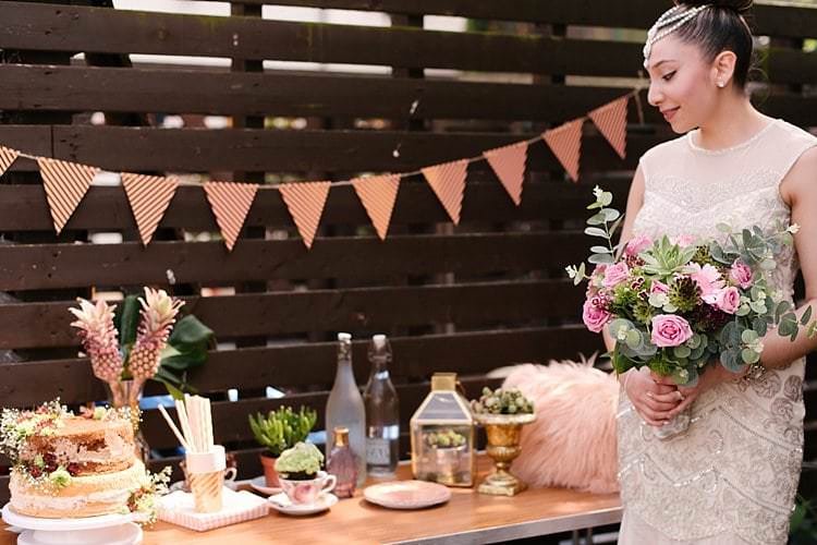 Tropical 1920s Pink Budget Wedding http://lilysawyer.com/