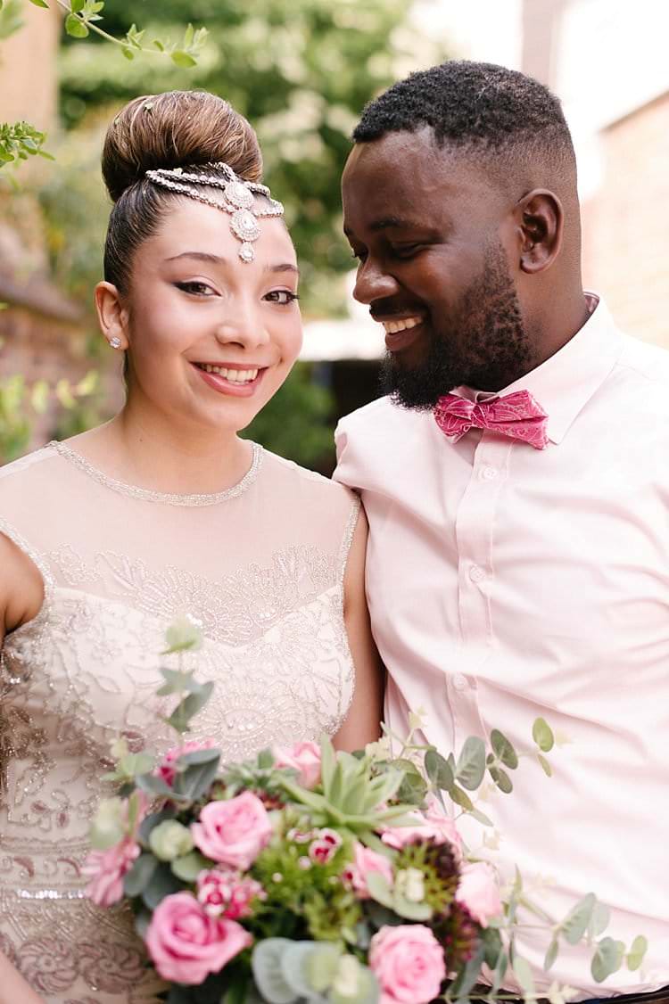 Tropical 1920s Pink Budget Wedding http://lilysawyer.com/