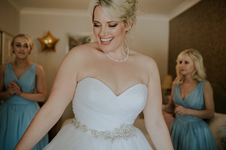 Sweetheart Dress Bride Bridal Belt Sparkly Allure Bridals Pretty Pale Blue Gold Fairy Lit Barn Wedding http://lolarosephotography.com/ 