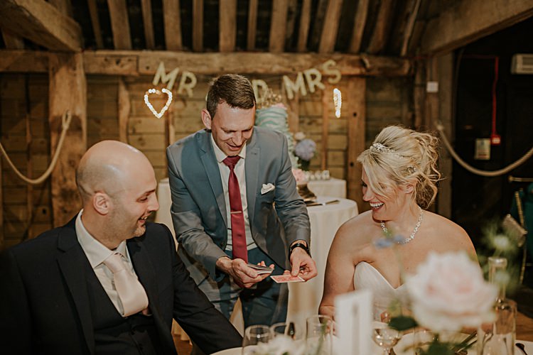 Pretty Pale Blue Gold Fairy Lit Barn Wedding http://lolarosephotography.com/