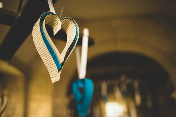 Hanging Hearts Paper Decor Rustic Tipi Farm Wedding http://aniaames.co.uk/