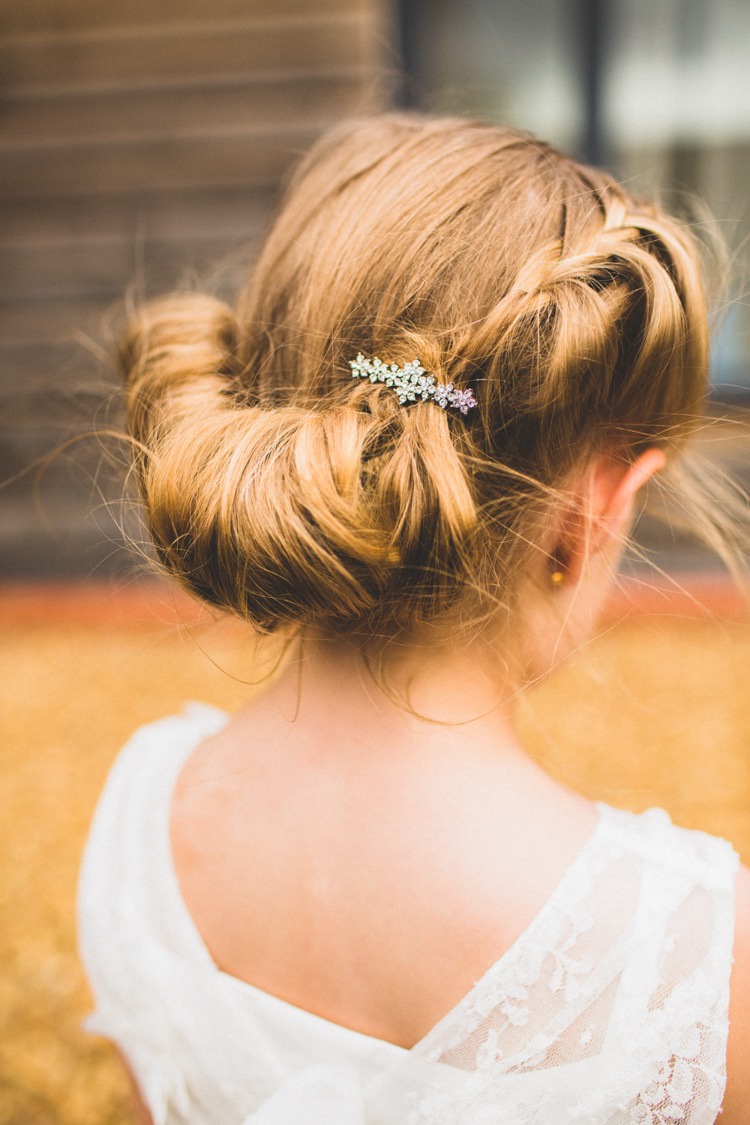 Hair Twist Up Do Style Bride Bridal Bridesmaid Plait Braid Rustic Tipi Farm Wedding http://aniaames.co.uk/