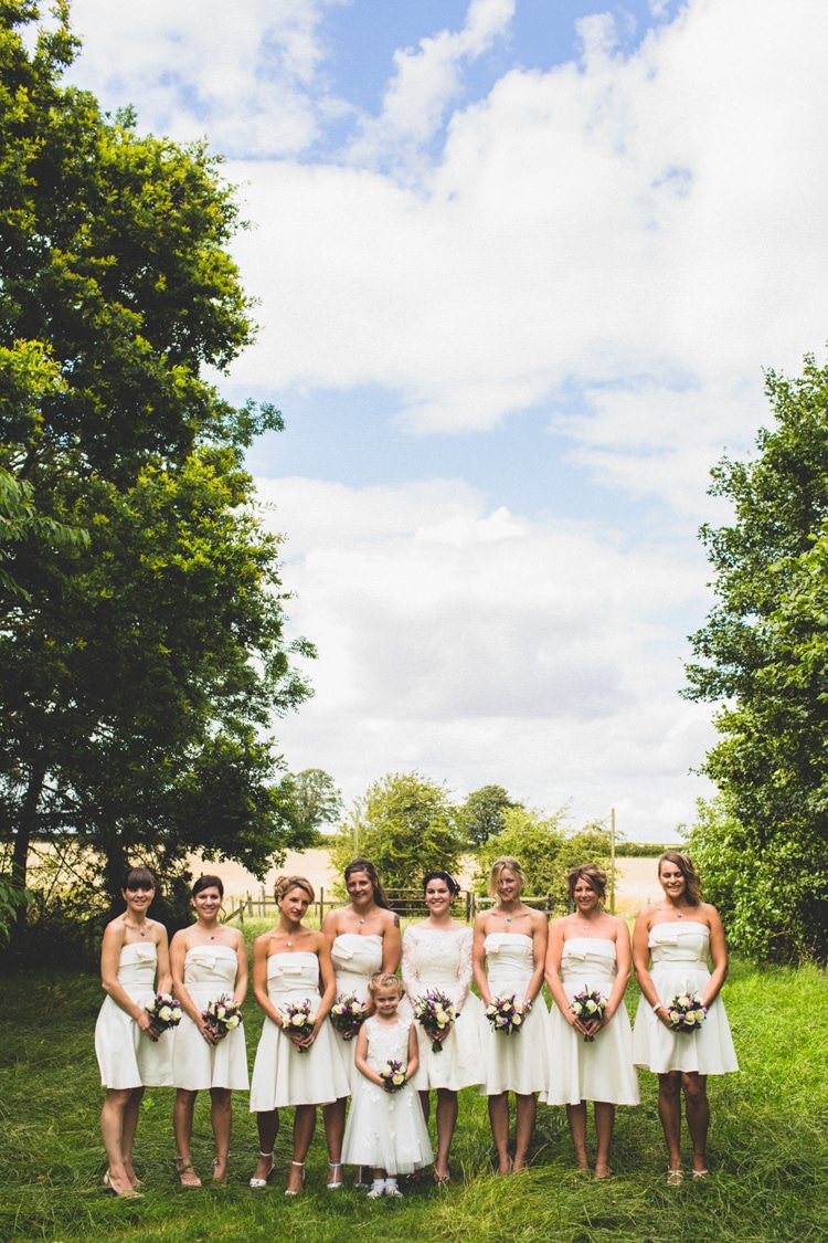 Short White Bridesmaid Dresses Rustic Tipi Farm Wedding http://aniaames.co.uk/