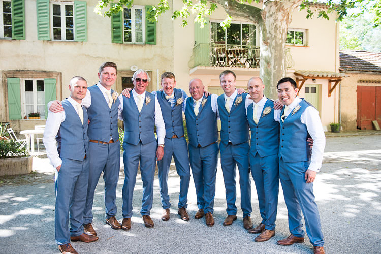 Groom Groomsmen Next Blue Vest Pants Brown Shoes Dad St Tropez Destination Wedding http://www.gemmamcauleyphotography.com/