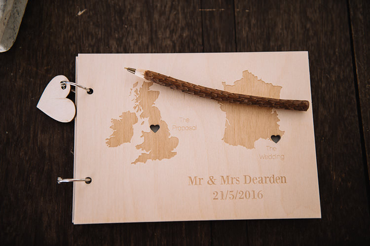 Personalised Wooden Map Guestbook Pen Reception St Tropez Destination Wedding http://www.gemmamcauleyphotography.com/