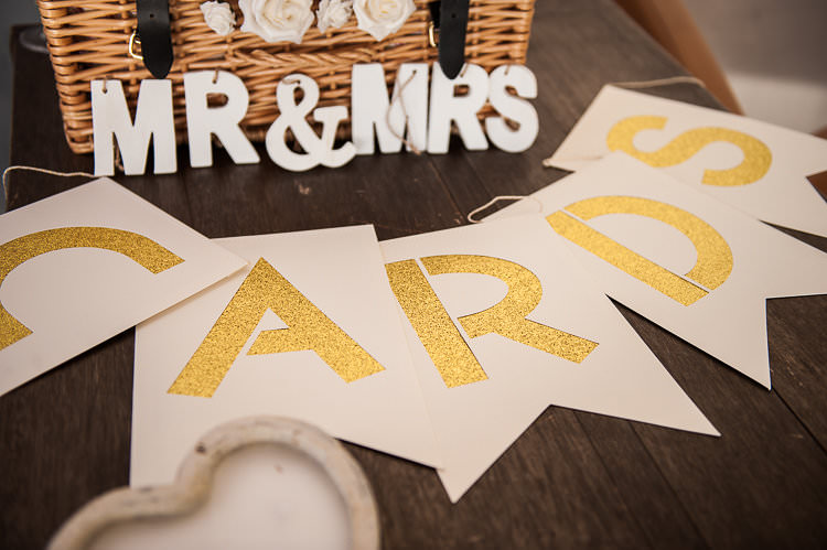 Reception Card Table Bunting Mr Mrs Sign Basket Roses St Tropez Destination Wedding http://www.gemmamcauleyphotography.com/
