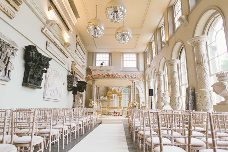 Aynhoe Park Ceremony Room Indian Glamour English Countryside Chic Wedding http://www.jayrowden.com/