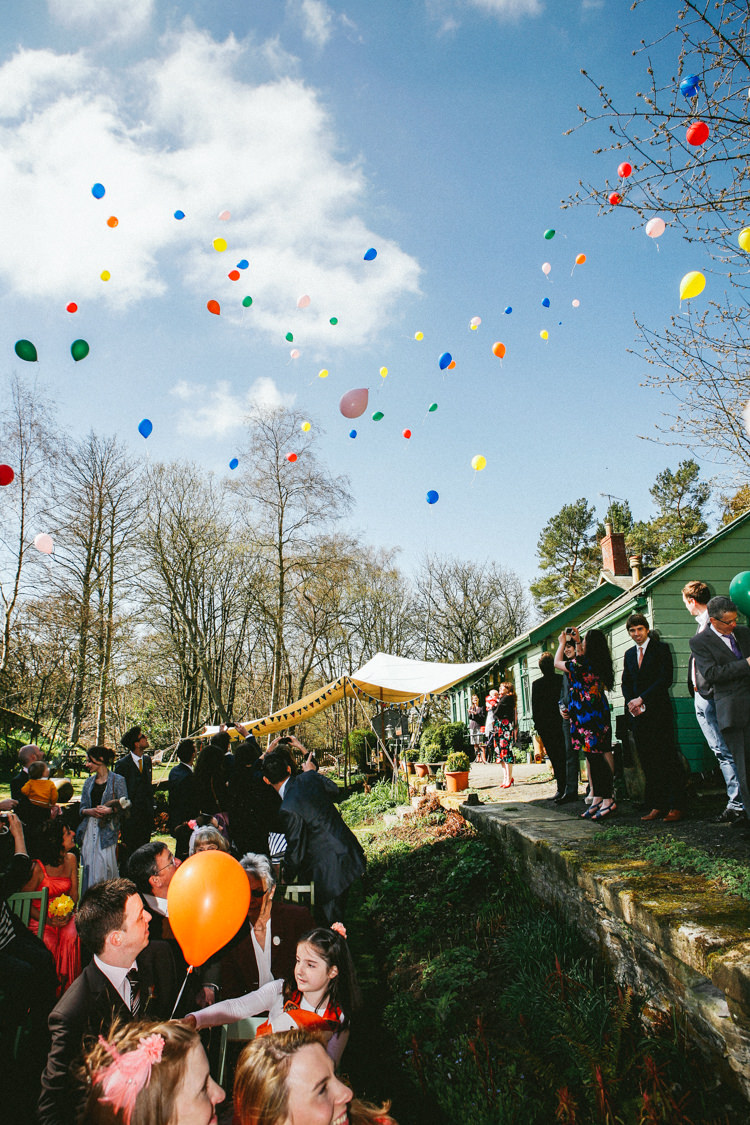 Balloon Release Ceremony Creative Travel Village Hall Wedding
