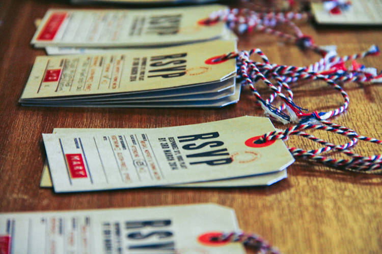 Luggage Tag Stationery Creative Travel Village Hall Wedding