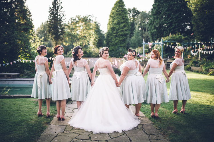 Bridesmaids Prom Dresses Bows Short Retro 1950s Vintage Wedding http://amyfaithphotography.com/