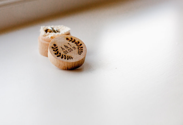 Wooden Personalised Ring Box Natural Pretty Pale Pink Wedding http://www.lisacarpenterphotos.com/