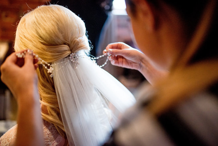 Hair Accessory Veil Bride Bridal Style Natural Pretty Pale Pink Wedding http://www.lisacarpenterphotos.com/
