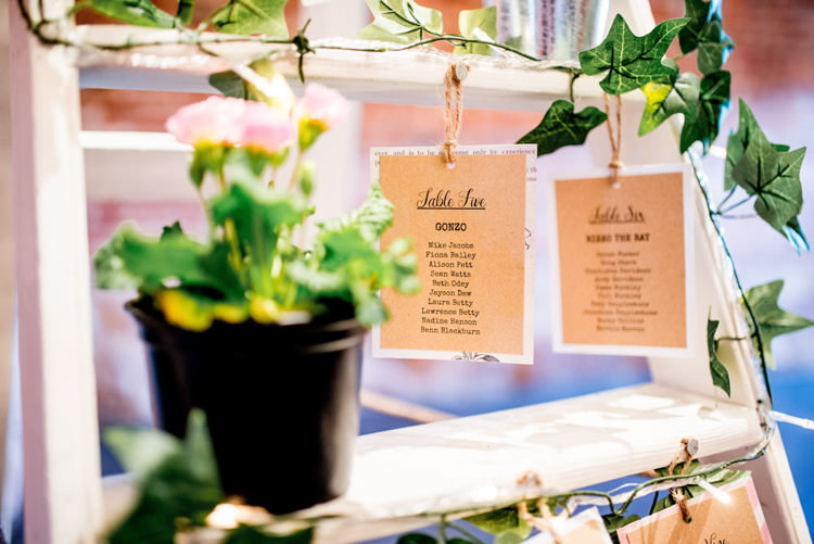 Ladder Seating Plan Table Chart Natural Pretty Pale Pink Wedding http://www.lisacarpenterphotos.com/
