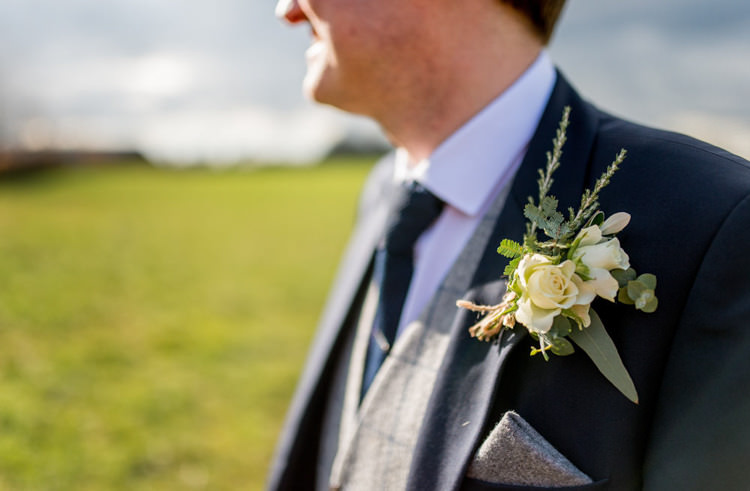 Rose Buttonhole Groom Natural Pretty Pale Pink Wedding http://www.lisacarpenterphotos.com/