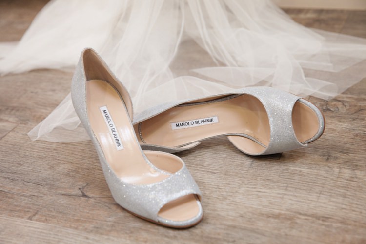 Manolo Blahnik Shoes Bride Bridal Silver Glitter Metallic Fresh Spring Country Wedding http://kerryannduffy.com/