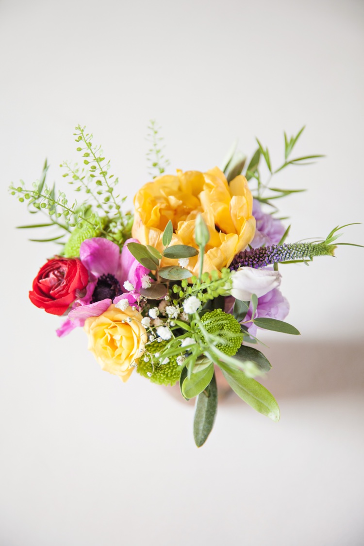 Flowers Colourful Peony Rose Foliage Decor Fresh Spring Country Wedding http://kerryannduffy.com/