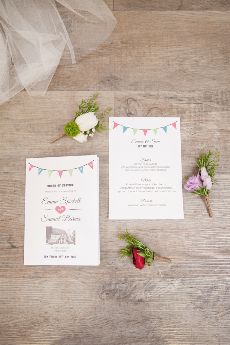 Bunting Stationery Invitations Fresh Spring Country Wedding http://kerryannduffy.com/