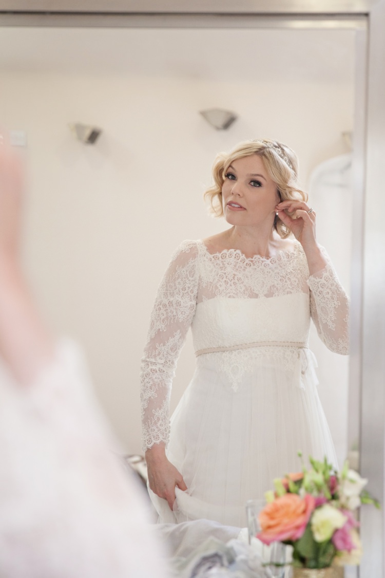 Lace Top Sleeves Bride Bridal Dress Gown Fresh Spring Country Wedding http://kerryannduffy.com/