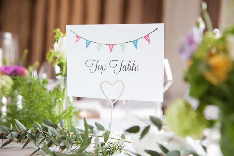 Table Name Stationery Bunting Fresh Spring Country Wedding http://kerryannduffy.com/