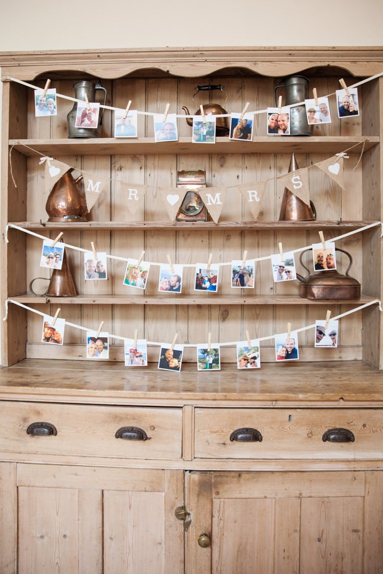 Photograph Polariod Display Dresser Furniture Fresh Spring Country Wedding http://kerryannduffy.com/