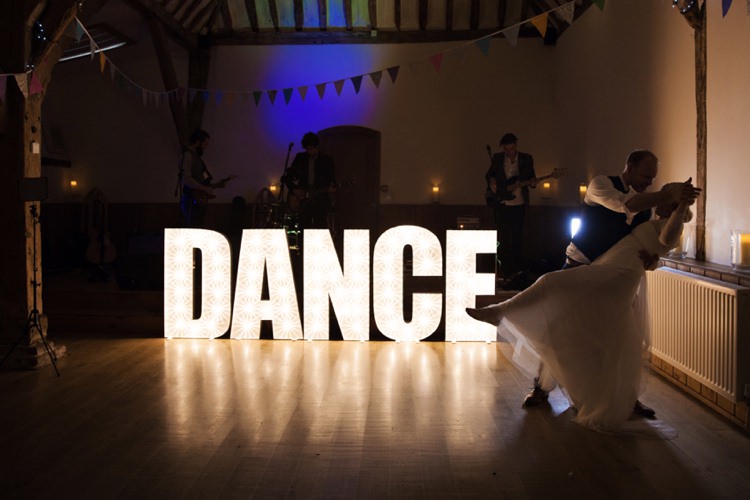 DANCE Letter Lights Decor Lighting Fresh Spring Country Wedding http://kerryannduffy.com/