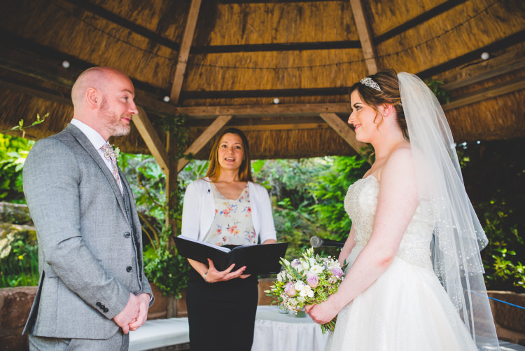 Ness Botanical Gardens Gold Sequin Outdoor Humanist Wedding http://www.emmahillierphotography.com/
