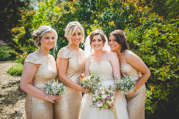 Bridesmaid Dresses Gold Sequin Outdoor Humanist Wedding http://www.emmahillierphotography.com/