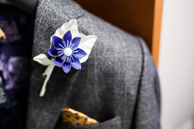 Paper Flower Buttonhole Vintage Doctor Who Wedding http://www.linaandtom.com/