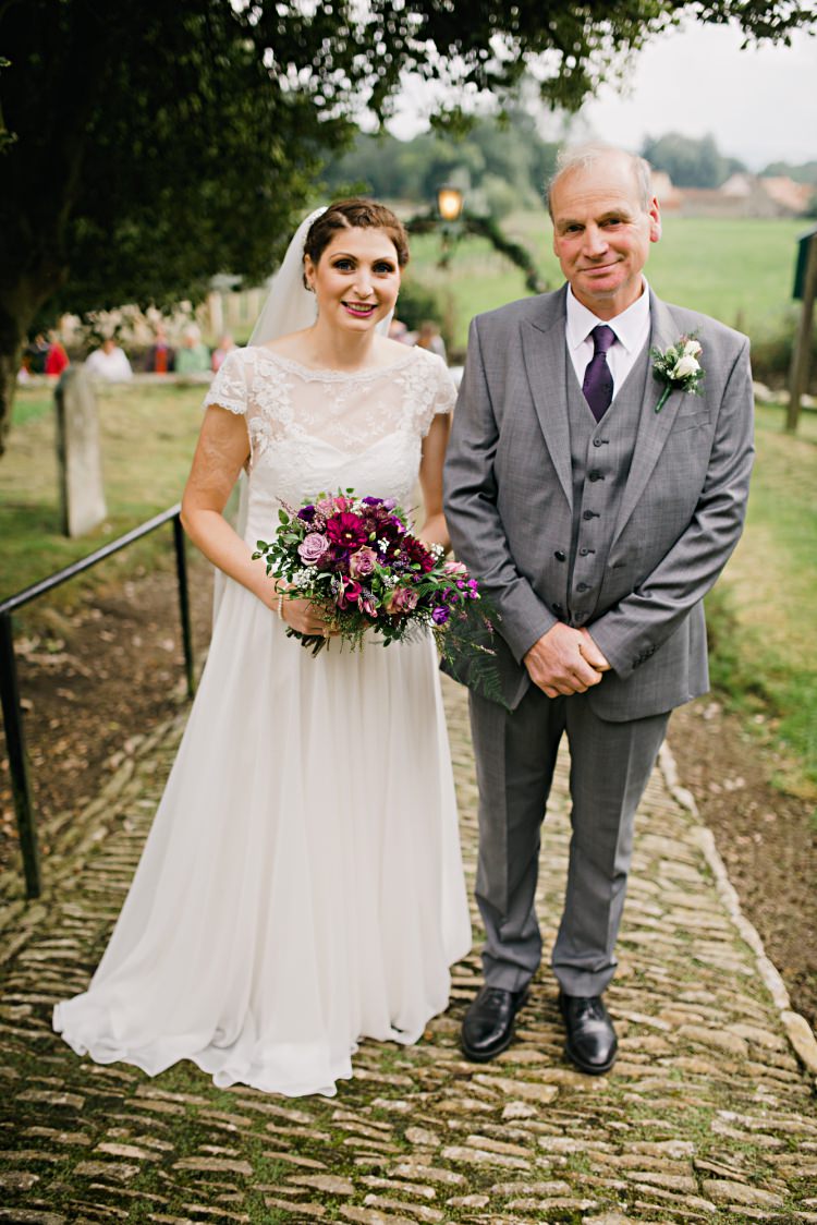 Bride Father Beautiful Bicycle Country Marquee Wedding http://www.emmabphotography.com/
