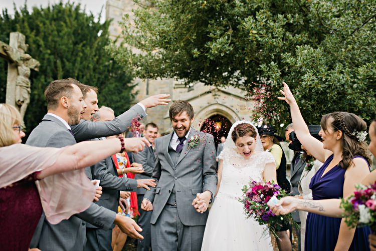 Confetti Throw Shot Bride Groom Beautiful Bicycle Country Marquee Wedding http://www.emmabphotography.com/