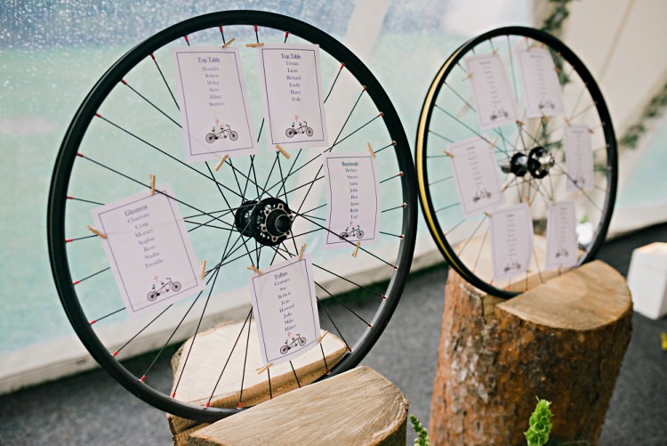 Wheel Seating Table Plan Chart Beautiful Bicycle Country Marquee Wedding http://www.emmabphotography.com/