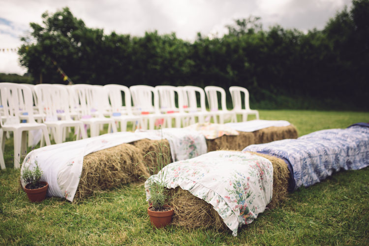 Hay Bales Seating Blankets Outdoor Countryside Fair Wedding http://www.jennawoodward.com/