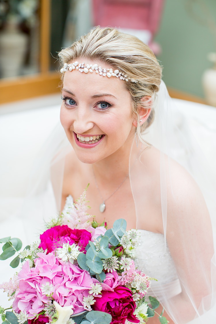 Bride Bridal Make Up Hair Band Forehead Pretty Relaxed Countryside Wedding http://katherineashdown.co.uk/