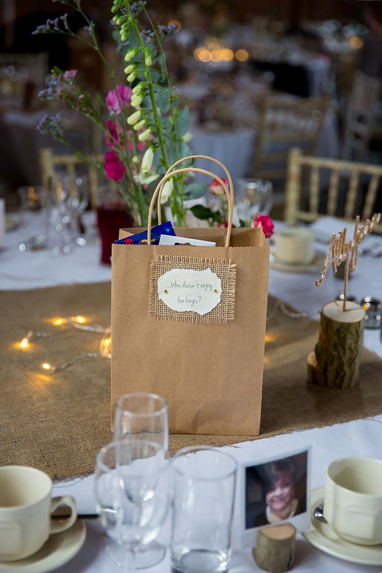 Fun Bag Table Guests Goodies Pretty Relaxed Countryside Wedding http://katherineashdown.co.uk/