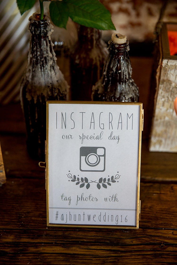 Instagram Sign Hashtag Pretty Relaxed Countryside Wedding http://katherineashdown.co.uk/