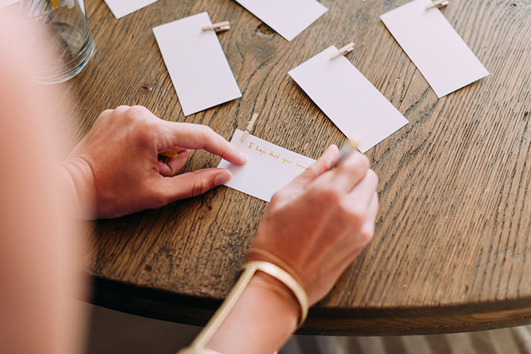 Guest Wishes For Couple Cards Mini Pegs Breathtaking Intimate Mykonos Destination Wedding http://www.annapumerphotography.com/