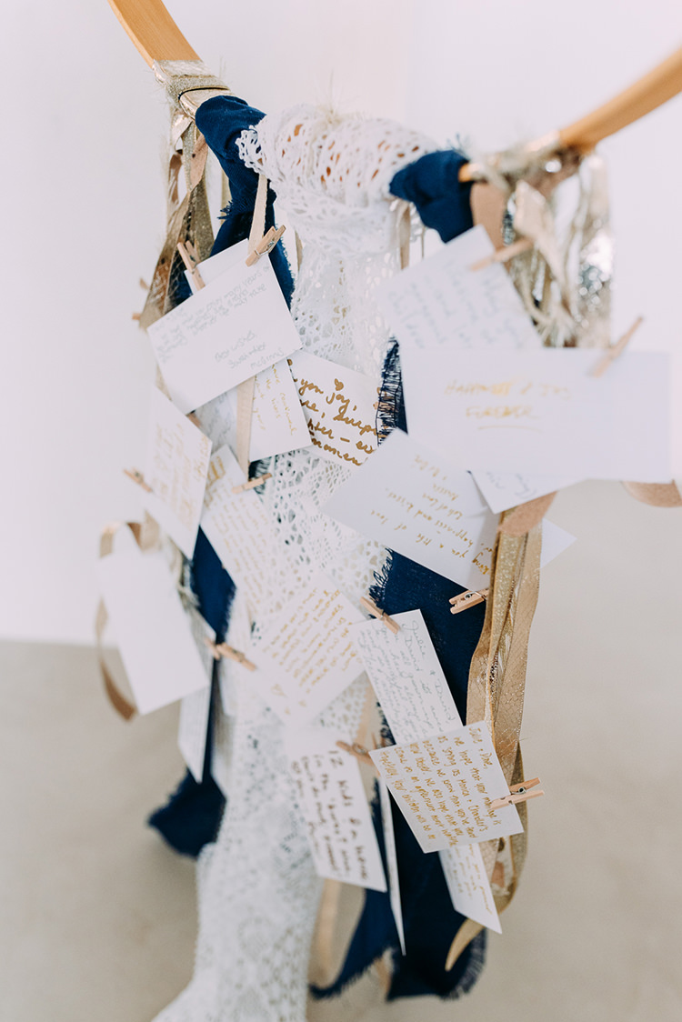 Hanging Décor Ribbons Lace Guest Wishes Pegs Breathtaking Intimate Mykonos Destination Wedding http://www.annapumerphotography.com/