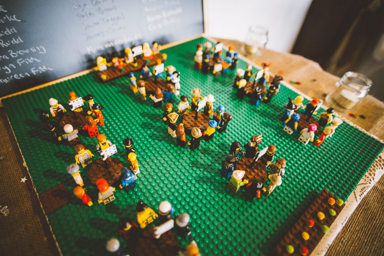 Lego Table Seating Plan Chart Colourful Quirky Country Museum Wedding http://www.onelovepictures.com/