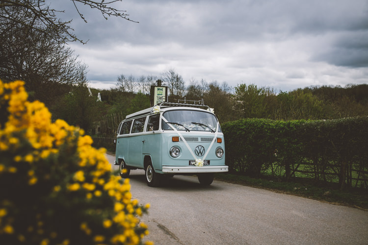 VW Camper Van Colourful Quirky Country Museum Wedding http://www.onelovepictures.com/