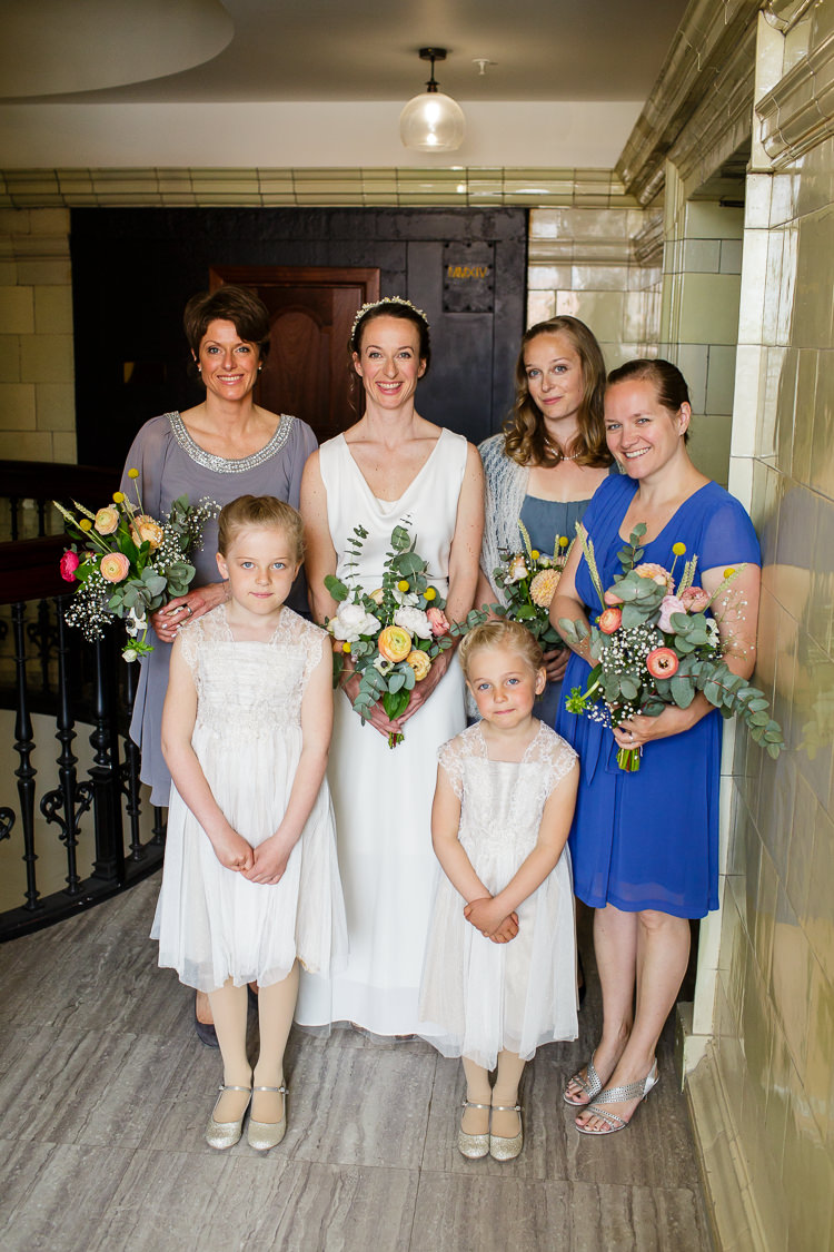 Mismatched Bridesmaid Dresses Creative DIY Industrial Warehouse Wedding http://www.michellehill.ca/