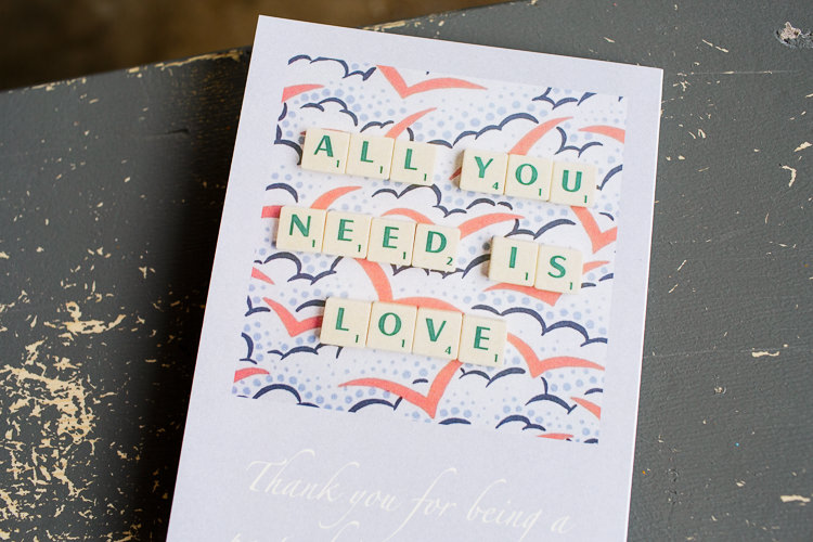 Scrabble Tile Stationery Creative DIY Industrial Warehouse Wedding http://www.michellehill.ca/