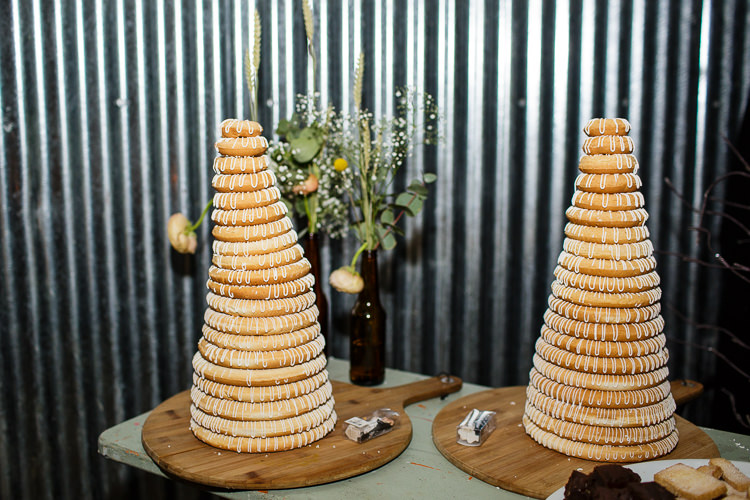Cake Kransekake Creative DIY Industrial Warehouse Wedding http://www.michellehill.ca/