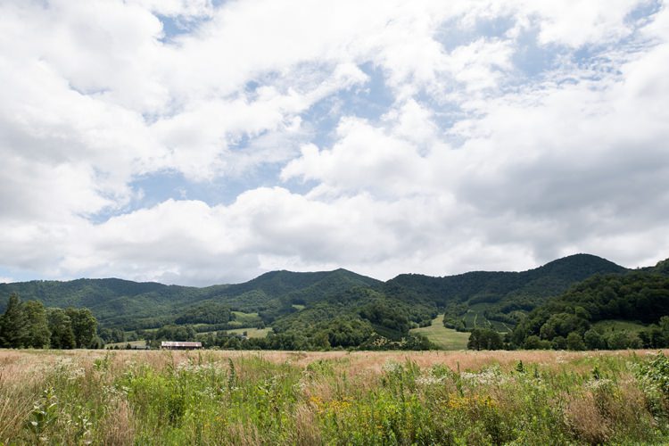 Countryside Hills Grass Cloudy Skies Rustic Woodsy Wedding North Carolina http://abbyleighanne.com/